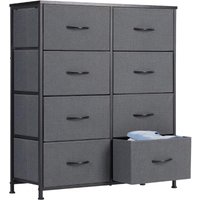 Kommode mit Schubladen - kommoden & Sideboards für Schlafzimmer Geeignet, Komodenschrank mit 8 Schubladen, Stoffkommode mit Stabilem Stahlrahmen, von SWEETCRISPY