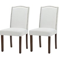 Sweetcrispy - Esszimmerstühle 2er Set, Elegant und Schön Modern Stühle Esszimmer, Leinenstoff Gepolstert küchenstühle, Kratzfester Boden von SWEETCRISPY