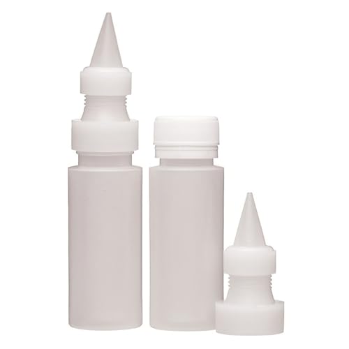 KitchenCraft Sweetly Does It Kuchen Deko mit Tüllen, zuckerguss Spritzflaschen zum Drücken, Spritzbeutel und Tüllen, Genaue Schriftzüge mit dem Spritztüllen Set, Kunststoff, 70 ml, 2er-Set von KitchenCraft