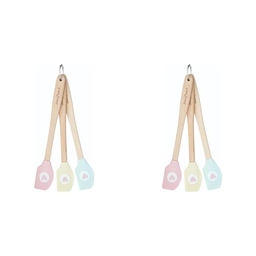 KitchenCraft Sweetly Does It Mini Spatulas, 3er Set, spülmaschinenfest, Silikon Mini Spatel Teigschaber, 28 x 18 x 18 cm, 1 Set (Packung mit 2) von SWEETLY DOES IT