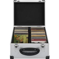 CD-Koffer für 40 CDs Aluminium ABS Silbern von SWEIKO