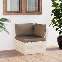 Garten-Paletten-Ecksofa mit Kissen Imprägniertes Fichtenholz FF3063356DE von SWEIKO