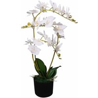 Sweiko - Künstliche Orchidee mit Topf 65 cm Weiß von SWEIKO