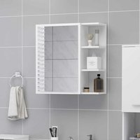 Bad-Spiegelschrank Weiß 62,5x20,5x64 cm Spanplatte FF803308DE von SWEIKO