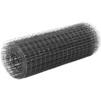 Sweiko - Drahtzaun Stahl mit PVC-Beschichtung 25x0,5 m Grau 05548 von SWEIKO