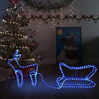 Sweiko - Weihnachtsdekoration Rentiere und Schlitten Outdoor 252 LEDs von SWEIKO