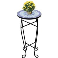 Mosaik Beistelltisch Tisch Bistrotisch Blumenständer Blau 26365 von SWEIKO