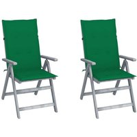 Verstellbare Gartenstühle 2 Stk. mit Auflagen Massivholz Akazie FF3064703DE von SWEIKO
