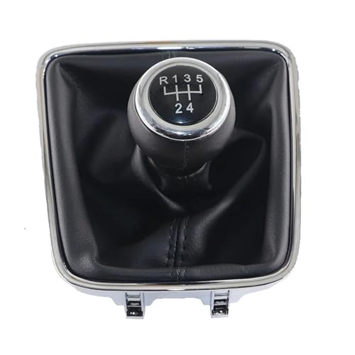 SWEPER Schaltknäufe Für VW Für Golf Plus 2005 2006 2007 2008 2009 2010-2014 Auto Manuelle 5/6 Geschwindigkeit Schaltknauf Mit Boot Abdeckung Gaitor Kragen Schalthebelkopf(5 speed set) von SWEPER