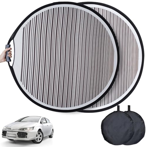 2 Stück Dellendetektionstafeln für Autos, faltbarer Streifenreflektor mit Griff und Tragetasche, 81,3 cm Panel für Oberflächeninspektion von SWEWARM