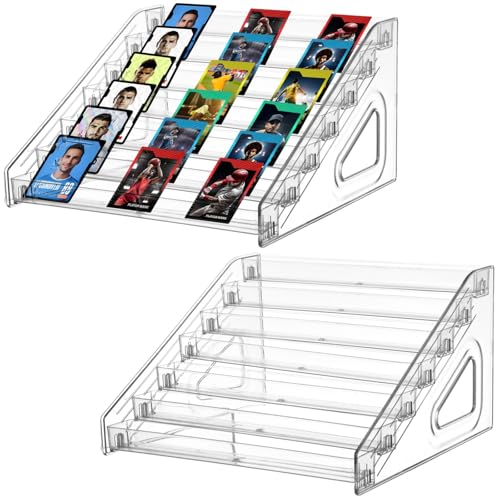 SWEWARM 2 Stück 7-stöckige Acryl-Kartenständer, transparente Regalhalter für Handels-, Geschäfts- und Grußkarten SWEWARM 2 Stück 7-stöckige Acryl-Kartenständer, transparente Regalhalter für Handels-, Geschäfts- und Grußkarten von SWEWARM