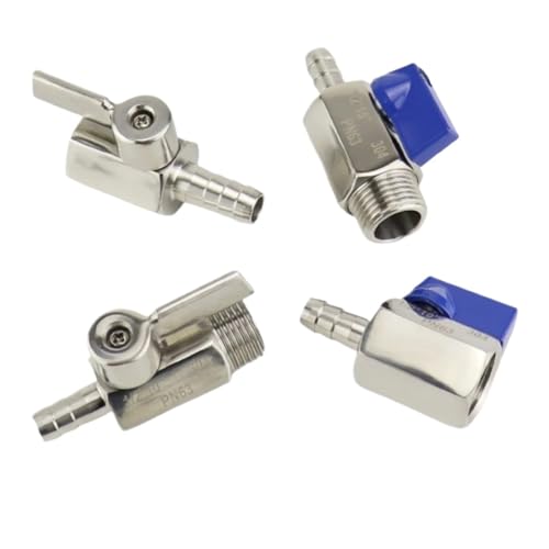 1 STÜCKE BSP/Weiblich 1/8 1/4 3/8 1/2 3/4 Weiblich Männlich Auf 6-20mm Schlauch 304 Edelstahl Mini-kugelhahn Mit Griff(FEMALE_STEELHANDLE_12MM) von SWEWDSQG