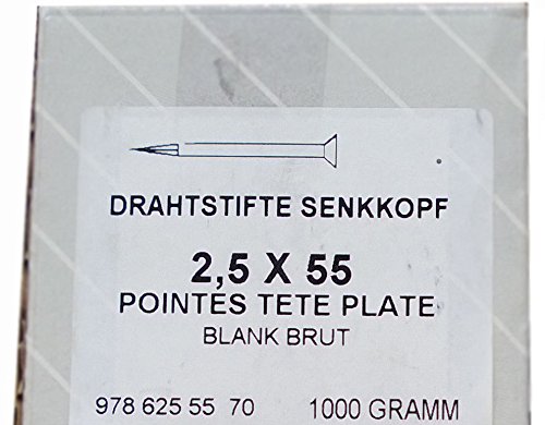 1kg SWG Drahtstifte 2,5x55mm blank SeKo 9786255570 von SWG - Schrauben