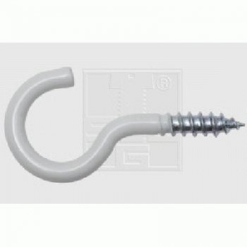 SWG Schraubhaken Gebogen 3,3x40/15 mm Stahl weiss 6 Stück von SWG - Schrauben