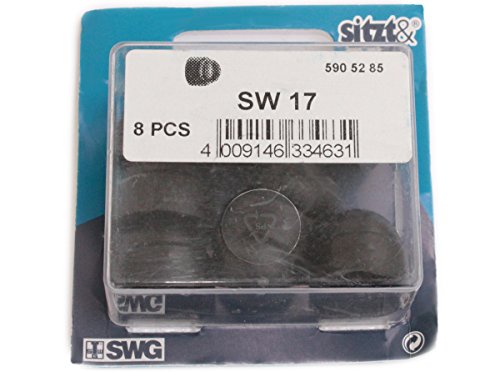 8 Stk. SWG Abdeckkappen für Sechskant Muttern, rund SW17, Kunststoff schwarz - 5905285 von SWG