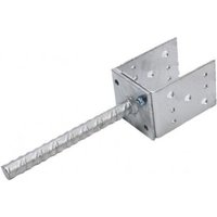 SWG - Pfostenhalter zum Einbetonieren in U-Form - Breitenverstellbar von 80 bis 140 mm - Verzinkt von SWG