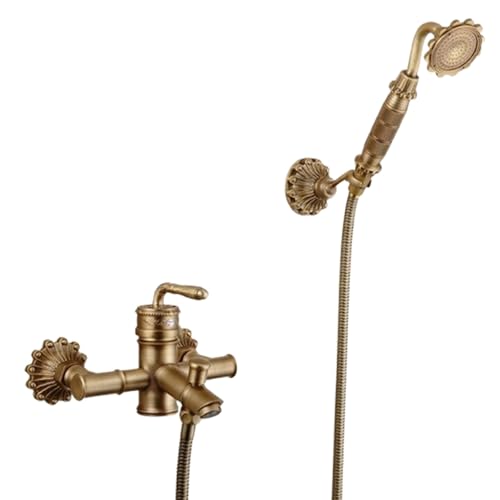 Badewannenarmatur, Badewannenarmatur Mit Handbrause, Wandmontage Einhand Wannenbatterie Badewannen, Mischbatterie Duscharmatur, Mit 2 Strahlarten (A) von SWHC