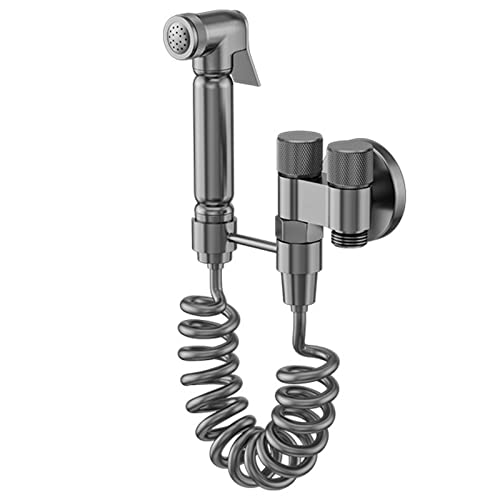 SWHC Mini Dusche mit Doppelter Steuerung, Wandhalterung Bidet Brause für WC Badezimmer Hygiene&Windelreinigung Premium Bidet Handbrause Set Messing SWHC Mini Dusche mit Doppelter Steuerung, Wandhalterung Bidet Brause für WC Badezimmer Hygiene&Windelreinigung Premium Bidet Handbrause Set Messing von SWHC