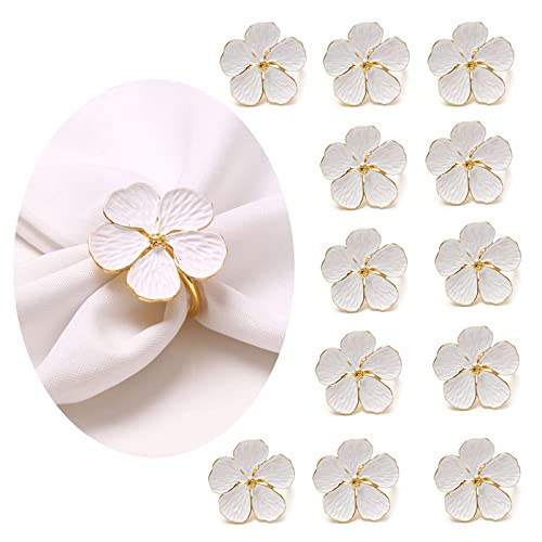 SWHC Serviettenringe, Serviettenringe Gold 12 Stück Weiße Florale Serviettenhalter Serviettenringe Weihnachten Einfach Ramadan Tischdeko Deko Islam Deko Mehrzweck-Tischdekoration SWHC Serviettenringe, Serviettenringe Gold 12 Stück Weiße Florale Serviettenhalter Serviettenringe Weihnachten Einfach Ramadan Tischdeko Deko Islam Deko Mehrzweck-Tischdekoration von SWHC