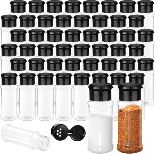 50 Stück Gewürzgläser aus Kunststoff mit Streudeckel, 3,3 oz/100 ml Gewürzbehälter, Gewürzflaschen aus Kunststoff, Aufbewahrung von Gewürzen, Kräutern, Würzpulvern, Grillen, Picknick 50 Stück Gewürzgläser aus Kunststoff mit Streudeckel, 3,3 oz/100 ml Gewürzbehälter, Gewürzflaschen aus Kunststoff, Aufbewahrung von Gewürzen, Kräutern, Würzpulvern, Grillen, Picknick von SWHCM