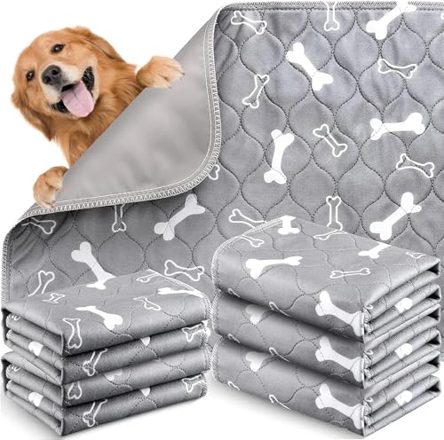 6er Welpenunterlage Waschbar Puppy Training Pads, 40 x 60cm Trainingsunterlagen,auslaufsicher und rutschfest Hundeurinpads, saugfähige Unterlage für Welpen, Alte Hunde oder inkontinente Hunde 6er Welpenunterlage Waschbar Puppy Training Pads, 40 x 60cm Trainingsunterlagen,auslaufsicher und rutschfest Hundeurinpads, saugfähige Unterlage für Welpen, Alte Hunde oder inkontinente Hunde von SWHCM