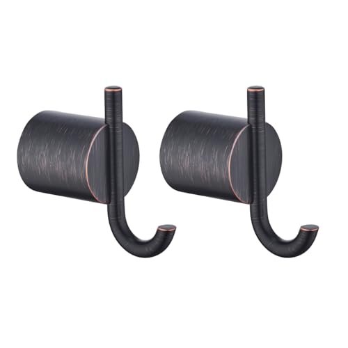 SWHYGER 304 Edelstahl Öl eingeriebene Bronze Bademantelhaken, Set Wandmontage, robuster Kleiderbügel, Mehrzweck-Kleiderbügel, Badezimmerzubehör, SW-96068-8ORB-2 von SWHYGER