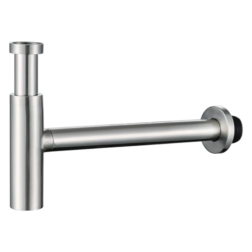 SWHYGER SW-83088BN Flaschenverschluss aus gebürstetem Nickel, runder Siphon aus antikem Messing, P-TRAP, Badezimmer-Waschtisch-Rohr, Abflussrohr, Rohrabfall-Hardware. SWHYGER SW-83088BN Flaschenverschluss aus gebürstetem Nickel, runder Siphon aus antikem Messing, P-TRAP, Badezimmer-Waschtisch-Rohr, Abflussrohr, Rohrabfall-Hardware. von SWHYGER