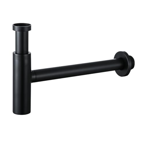 SWHYGER SW-83088MB Flaschenfalle, runder Siphon, antikes Messing, P-TRAP, Badezimmer-Waschtisch-Rohr, Abflussrohr, Messing, Mattschwarz. SWHYGER SW-83088MB Flaschenfalle, runder Siphon, antikes Messing, P-TRAP, Badezimmer-Waschtisch-Rohr, Abflussrohr, Messing, Mattschwarz. von SWHYGER