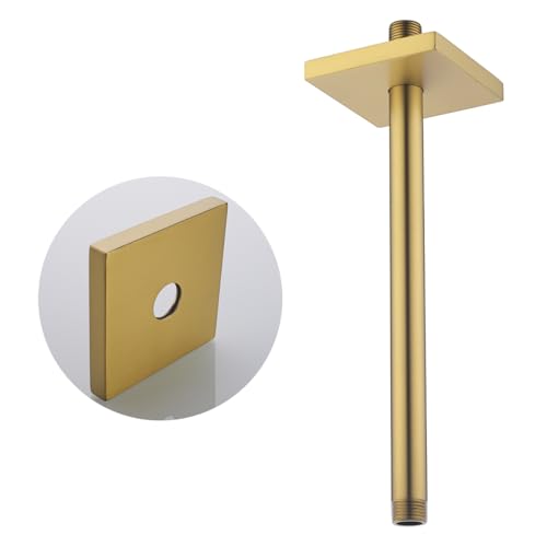 Wandmontierter Edelstahl-Duschkopf-Verlängerungsarm, Badezimmer-Zubehör, 30,5 cm, Champagnerbronze, SW-91038-12CB-SQ von SWHYGER