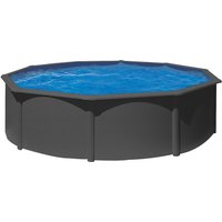 Basic Pool Round Ø460 x 120 cm, Anthracite Grey - Black von SWIM & FUN