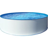 Kreta Pool Round Ø460 x 90 cm, White - White von SWIM & FUN