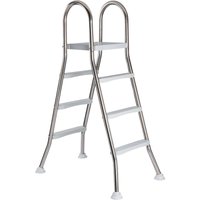 Swim&fun - Ladder 3-Steps w/Platform - Silver von SWIM & FUN