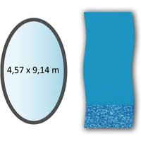 4,57 x 9,14 m ovale Wirbelauskleidung für oberirdische Pools - li1530sb Swimline von SWIMLINE
