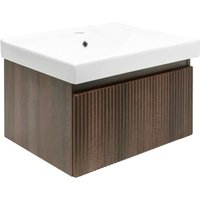 Swiss Aqua Technologies - Badezimmermöbel mit Waschbecken sat Evolution 58x30x44,8 cm Nussbaum matt (SATEVO60NAU1) von SWISS AQUA TECHNOLOGIES