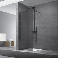 Swiss Aqua Technologies - Bodenebene Duschwand 97x200cm, Rauchglas (WI100KS) von SWISS AQUA TECHNOLOGIES