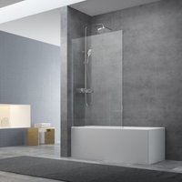 Swiss Aqua Technologies - Feste Badewannenabtrennung aus Glas, 150x80 cm, Chrom (SIKOVZPEV150) von SWISS AQUA TECHNOLOGIES