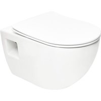 Swiss Aqua Technologies - Project Wand-WC ohne Flansch mit Softclose-Sitz, weiß (SATWCPRO010RREXP) von SWISS AQUA TECHNOLOGIES