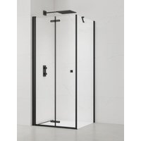 Sat sk Tür-/Wand-Set 90x100cm faltbar Antikalk mit mattschwarzen Profilen (SATSK90S100C) - Swiss Aqua Technologies von SWISS AQUA TECHNOLOGIES