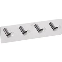 Swiss Aqua Technologies - Selbstklebender Wandhaken mit vier Haken aus Edelstahl, glänzend verchromt (HACEKNALEP4H) von SWISS AQUA TECHNOLOGIES