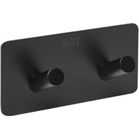 Swiss Aqua Technologies - Selbstklebender Wandhaken mit zwei Haken aus Edelstahl, mattschwarz (HACEKNALEP2HMC) von SWISS AQUA TECHNOLOGIES