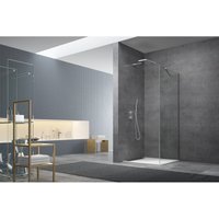 Sk by Siko Seitenwand zu Walk in Duschabtrennung, 80x195 cm, Easy Clean Glas, hochglanz verchromt (sikos - Swiss Aqua Technologies von SWISS AQUA TECHNOLOGIES