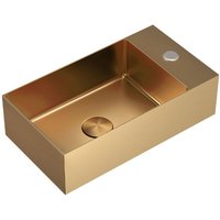 Swiss Aqua Technologies Aurum Handwaschbecken aus Edelstahl 304, 40 x 22 x 11 cm, PVD-beschichtetes gebürstetes Kupfer (SATAUR4022BRG) von SWISS AQUA TECHNOLOGIES