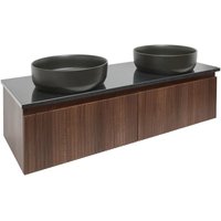 Swiss Aqua Technologies - Badezimmermöbel mit Granitplatte sat Evolution 118x30x44,8 cm Nussbaum matt (SATEVO120NAZ) von SWISS AQUA TECHNOLOGIES