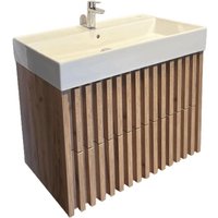 Swiss Aqua Technologies Badezimmermöbel mit Waschbecken SAT Delano 80x56x46 cm Eiche matt (DELANO80ZDSAT) von SWISS AQUA TECHNOLOGIES