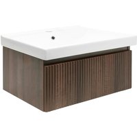 Swiss Aqua Technologies Badezimmermöbel mit Waschbecken SAT Evolution 78x30x44,8 cm Nussbaum matt (SATEVO80NAU1) von SWISS AQUA TECHNOLOGIES