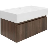 Swiss Aqua Technologies Badezimmermöbel mit Waschbecken SAT Evolution 78x30x44,8 cm Nussbaum matt (SATEVO80NAU2) von SWISS AQUA TECHNOLOGIES