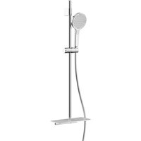 Swiss Aqua Technologies - Brauseset mit 3-fach Handbrause, Stange 93.8cm, Hartglasregal, Chrom/Weiss (SATSSP31) von SWISS AQUA TECHNOLOGIES