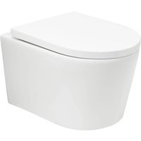 Swiss Aqua Technologies Brevis Wand-WC ohne Flansch mit SoftClose-Sitz, Vortex-Spülung, verdeckter Befestigung, weiß (SATBRE010RTORP) von SWISS AQUA TECHNOLOGIES