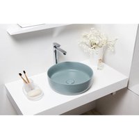 Swiss Aqua Technologies - Infinitio Aufsatzwaschbecken 39 x 39 x 12 cm ohne Überlauf, mattgrün (SATINF3939LGEM) von SWISS AQUA TECHNOLOGIES
