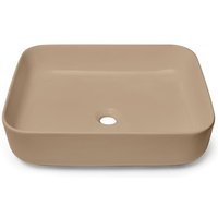 Swiss Aqua Technologies - Infinitio Aufsatzwaschbecken-Set 50 x 39 cm + Ablaufgarnitur, Mattbraun (SATINF5039LBRM-SETBP) von SWISS AQUA TECHNOLOGIES